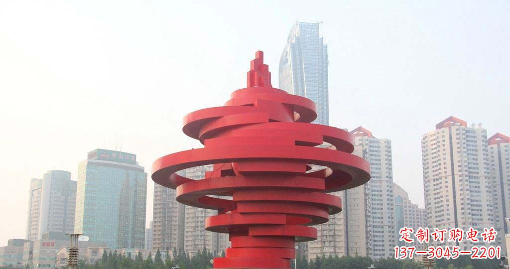 山东广场不锈钢火炬景观雕塑1