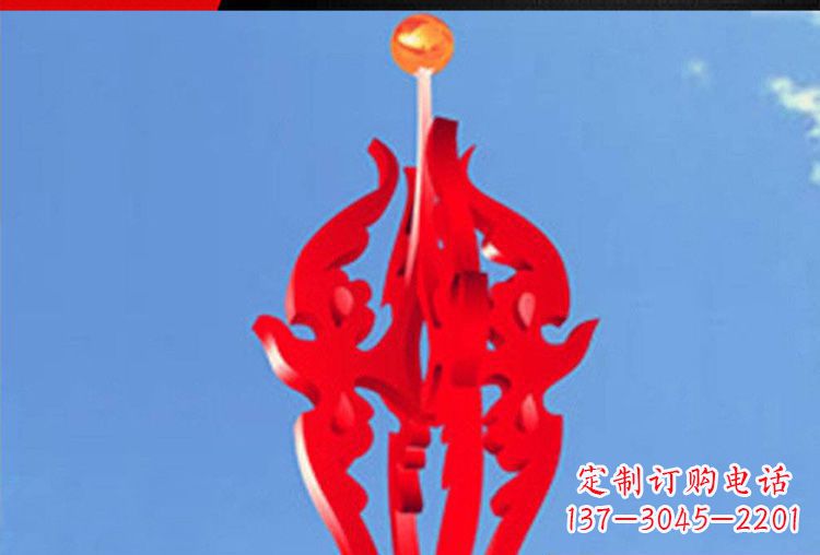 山东广场不锈钢火苗景观雕塑1