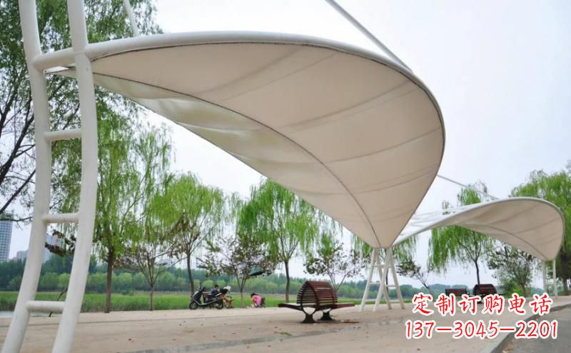 山东广场不锈钢凉亭雕塑