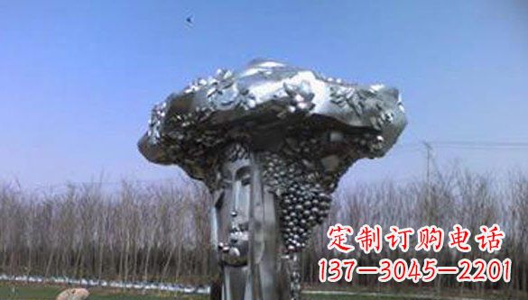 山东中领雕塑|不锈钢葡萄抽象雕塑