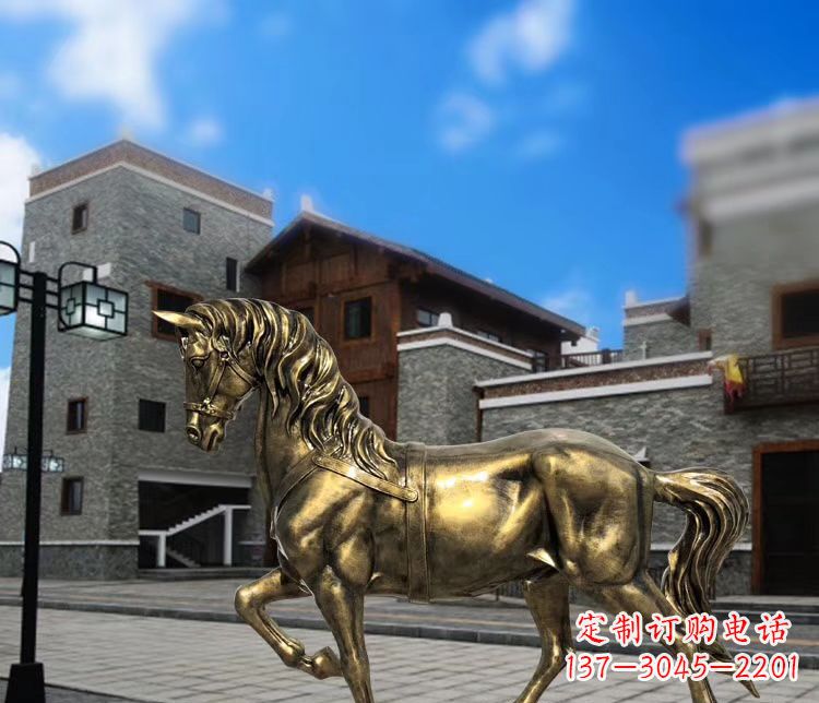山东金色动物雕塑,点缀您的园林景观