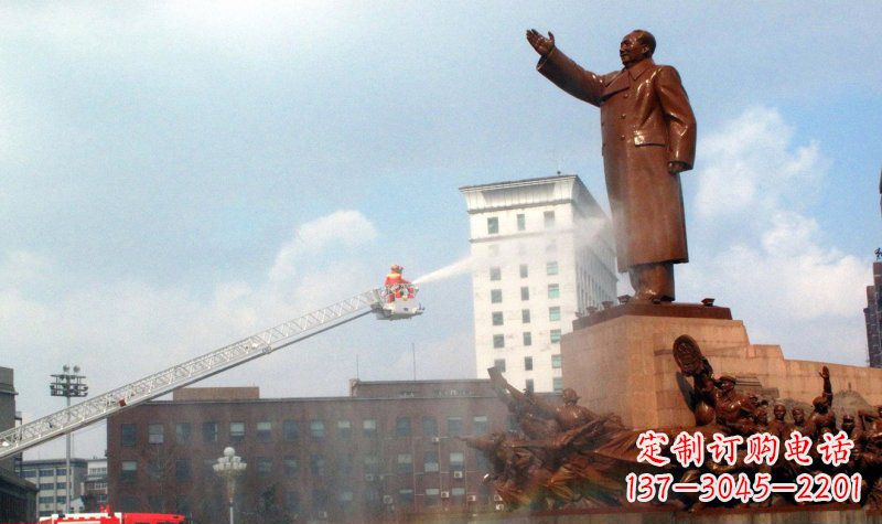 山东精致雕塑,极致致敬——毛主席景观铜雕