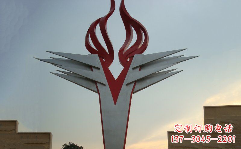 山东广场火炬不锈钢雕塑_1