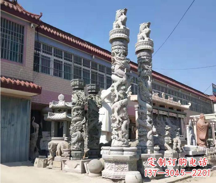 山东品质考究的大理石龙柱石雕