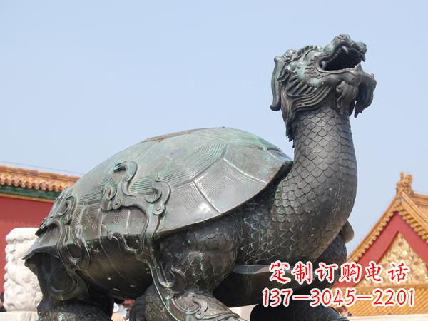 山东广场龙龟铜雕222