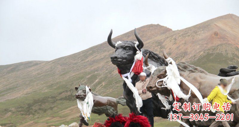 山东完美纪念:牦牛景观铜雕