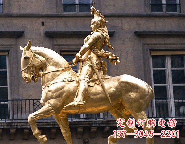山东中领雕塑:高端骑马凯撒雕塑