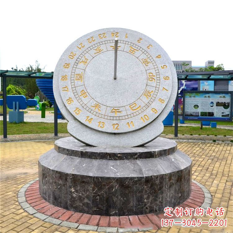 山东与众不同的精美日晷石雕塑