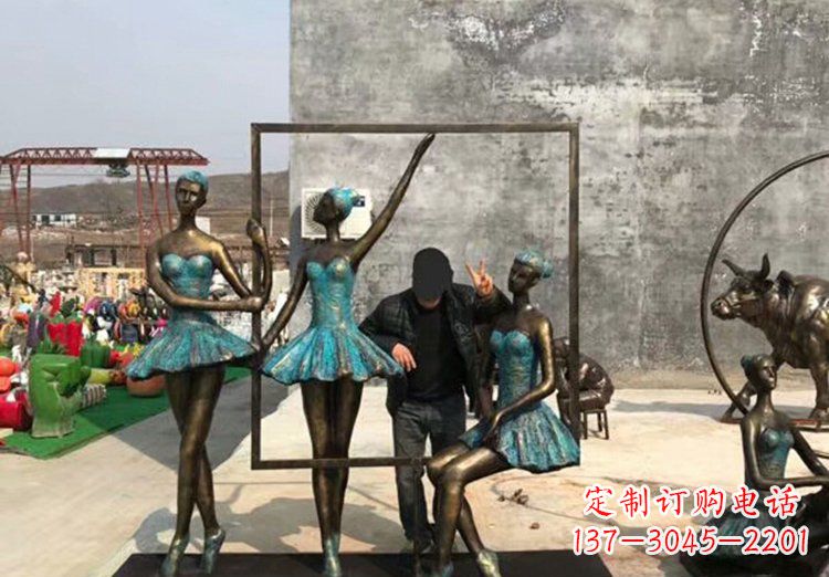 山东广场铜雕西方美女人物雕塑 (2)