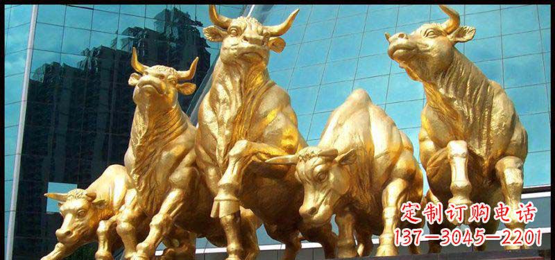 山东高质量的铜雕牛景观装饰