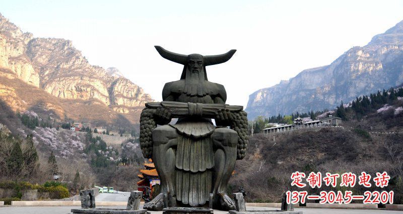 山东广场炎帝景观铜雕
