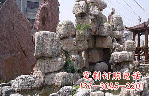 山东引领艺术,华丽山水:龟纹石假山雕塑