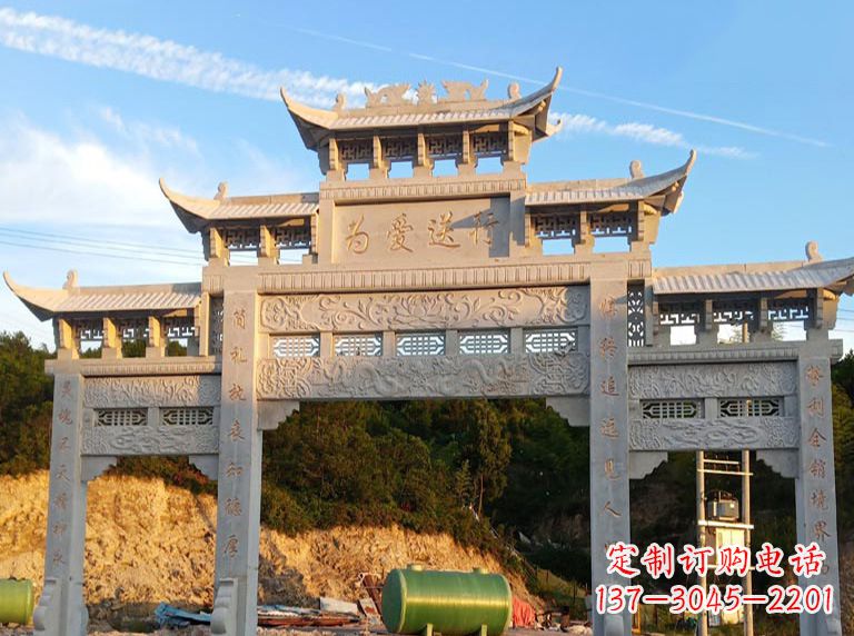 山东海北石雕牌坊——高品质定制雕塑