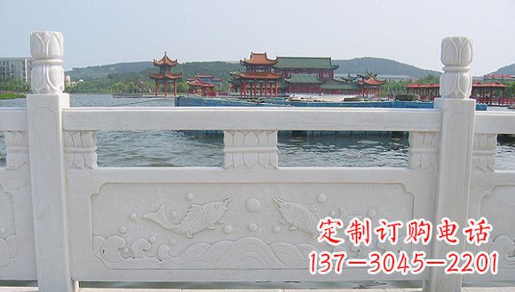 山东海边汉白玉栏板雕塑