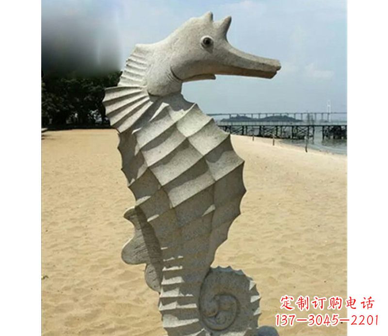山东海边海马景观石雕