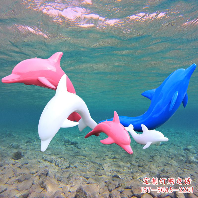 山东海豚玻璃钢彩绘雕塑–彰显唯美与深情
