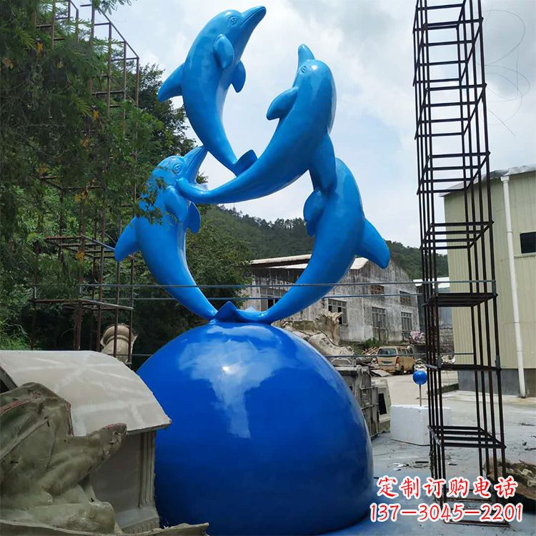 山东海豚玻璃钢景观雕塑
