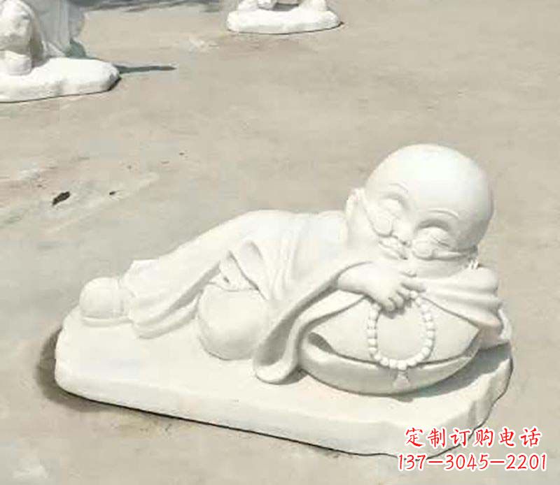 山东传统尊贵,别具一格的汉白玉小和尚雕塑