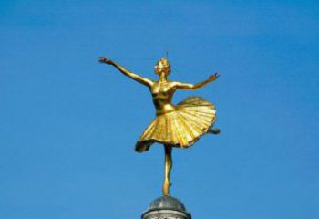 山东精美手工跳芭蕾舞的西方女人铜雕