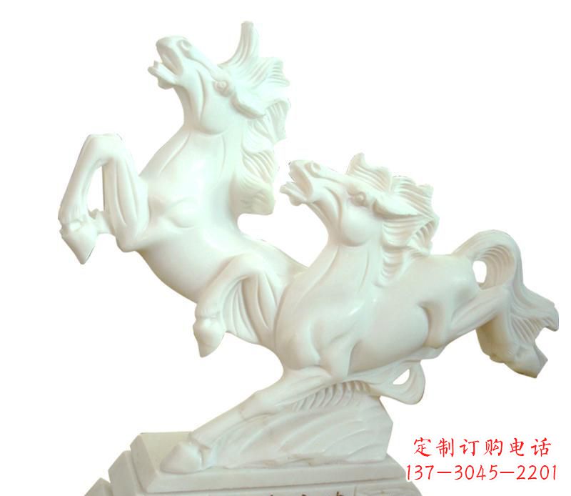 山东汉白玉动物飞马雕塑