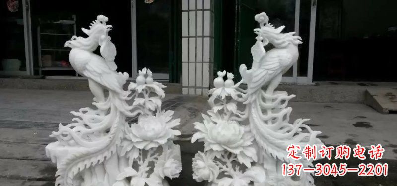 山东中领雕塑汉白玉凤凰雕塑
