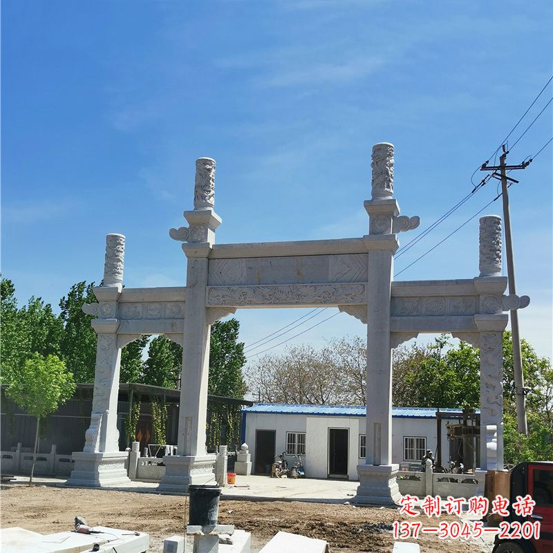 山东汉白玉景区石牌坊