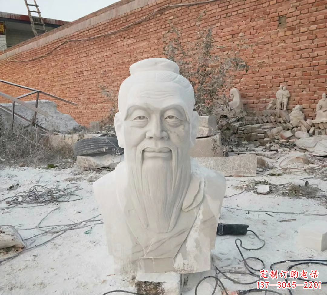 山东汉白玉孔子雕塑校园烈士名人石雕