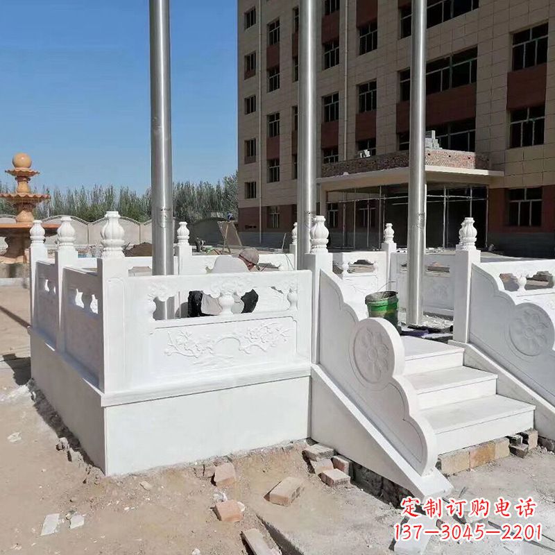 山东汉白玉企业升旗台