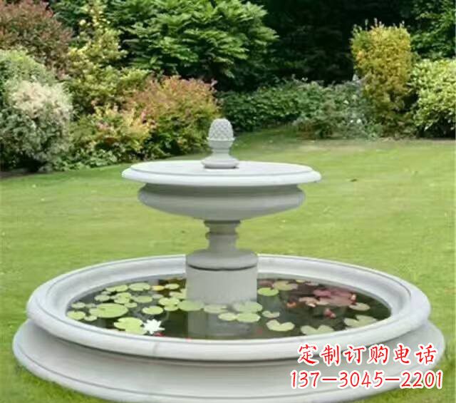 山东紫罗兰汉白玉喷泉雕塑