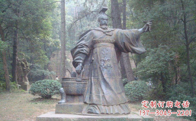 山东汉武帝古代名人铜雕