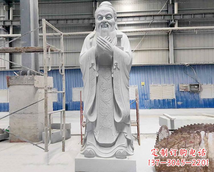 山东合浦一中孔子雕像,传承文明智慧