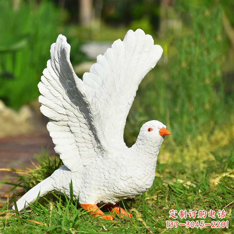 山东传递和平的记忆，赠送给世界的和平鸽雕塑