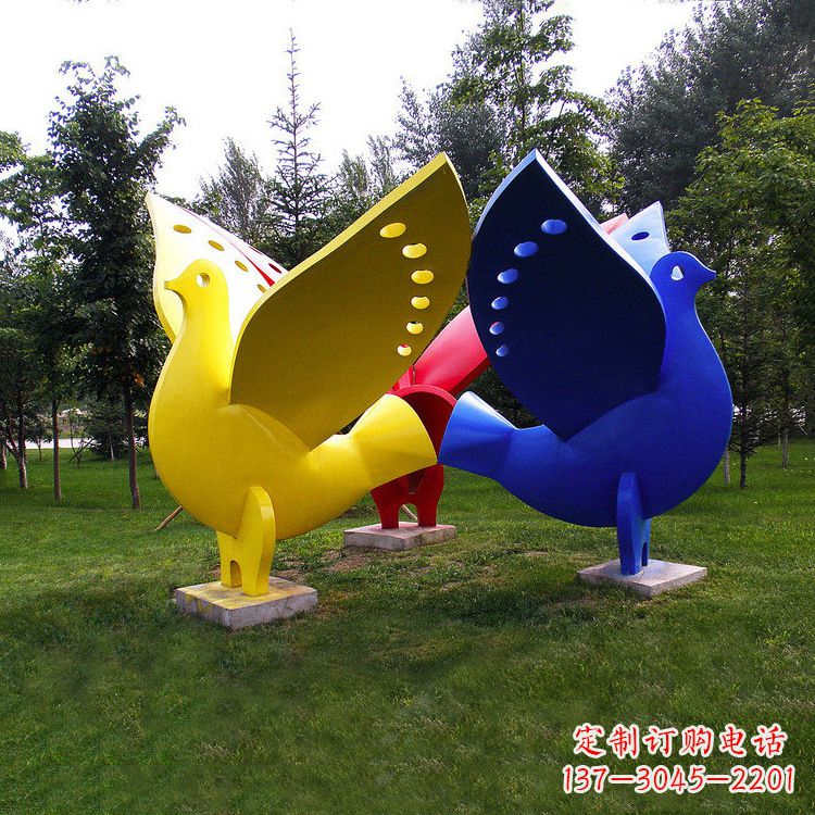 山东和平鸽雕塑图片大全