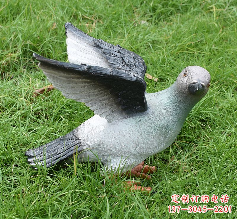 山东和平鸽与橄榄叶雕塑