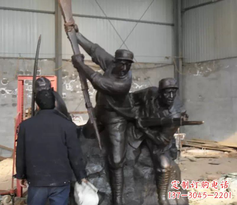 山东细腻精美的红军雕塑