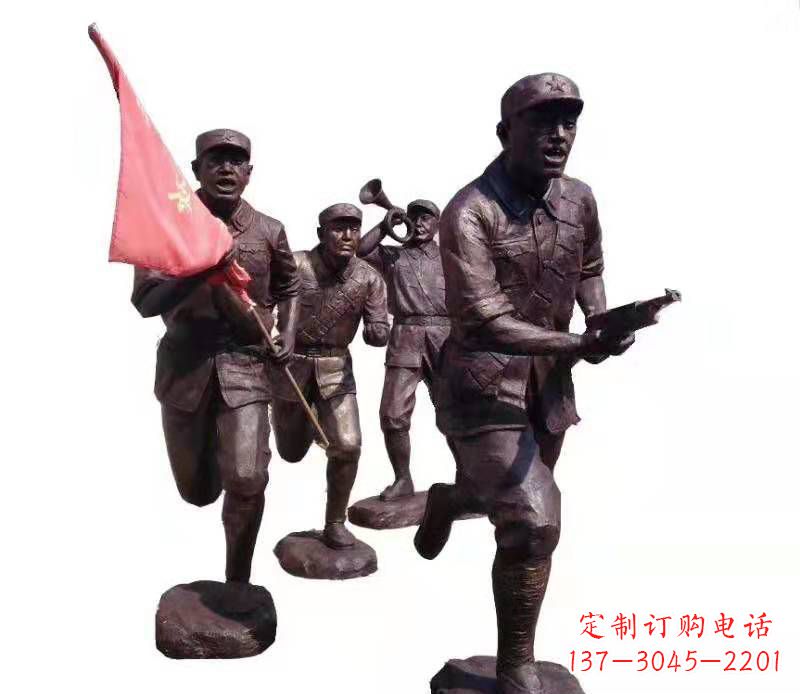 山东传承热血精神,纪念红军英雄:红军人物雕塑