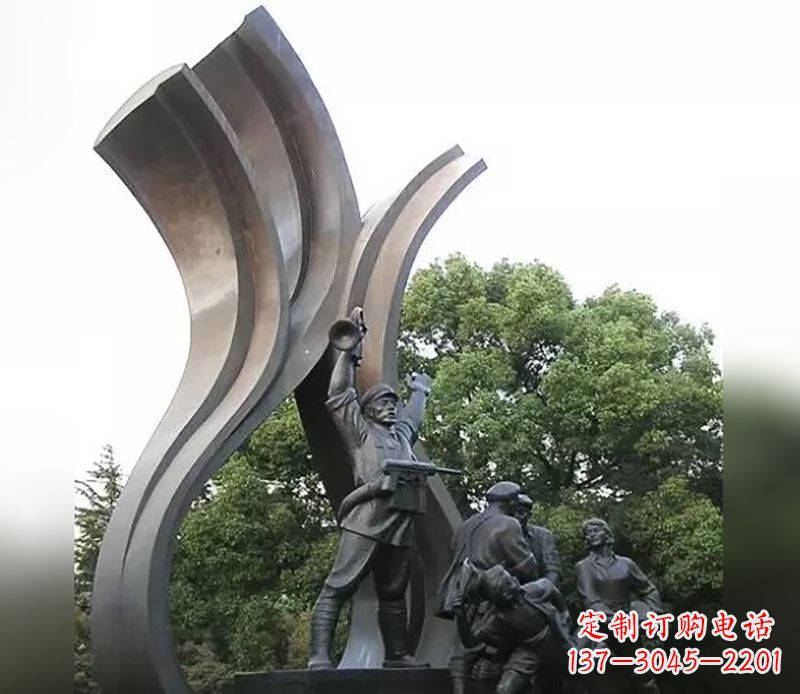 山东红军英烈雕塑,永记中国英雄