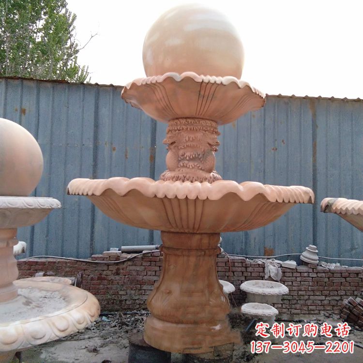山东红色风水球