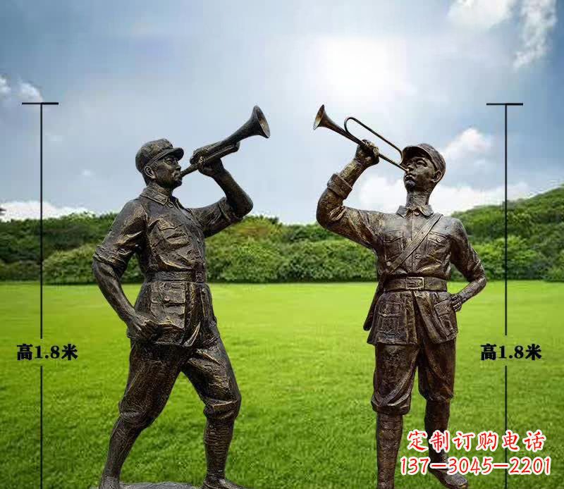 山东红色文化主题红军铜雕112