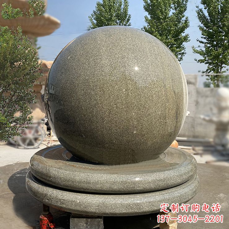 山东中领雕塑的花岗岩风水球雕塑是一种独特而优…