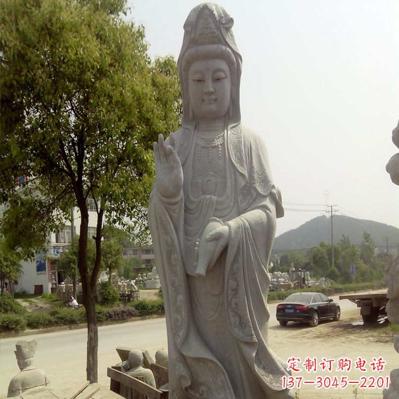 山东中领雕塑定制--品质观音菩萨石雕