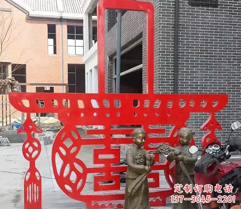山东花篮剪纸雕塑不锈钢