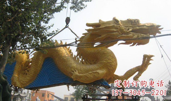 山东黄金龙广场铜雕