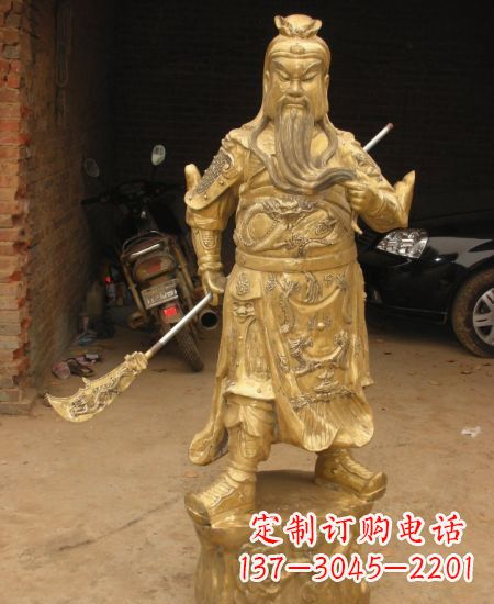 山东优美勇猛的关公雕塑