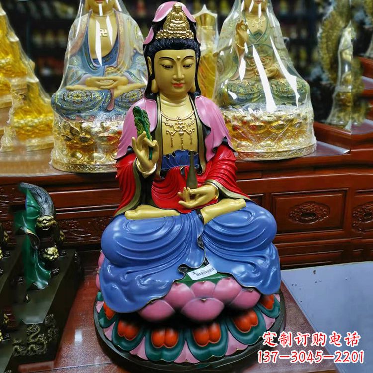 山东黄铜观音雕像,让您的家居增添神秘感