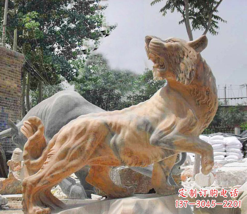 山东象征力量与尊贵的老虎石雕