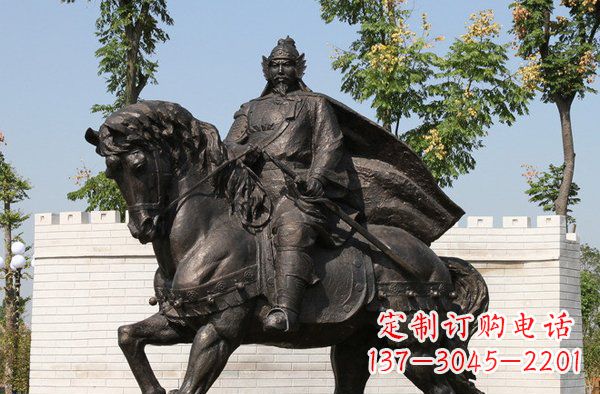 山东将军骑马古代人物铜雕