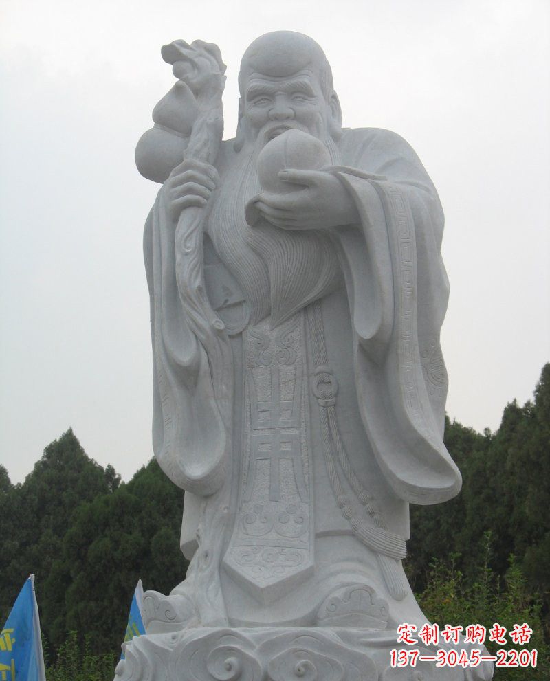山东大理石老寿星雕塑,重现传统文化的美好