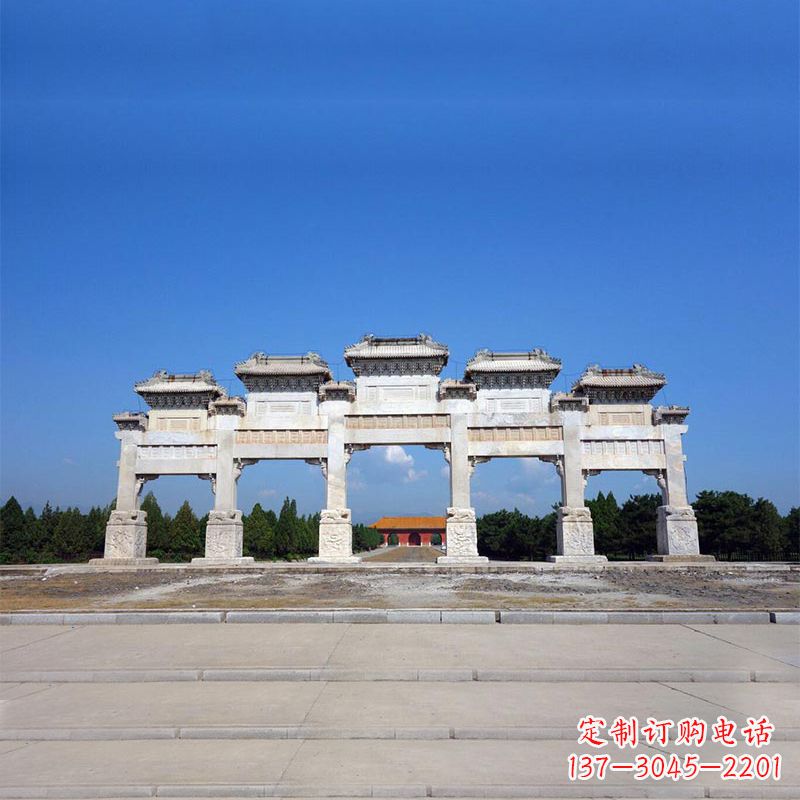 山东山西景区牌楼石雕,让您的景区更加绚丽多彩