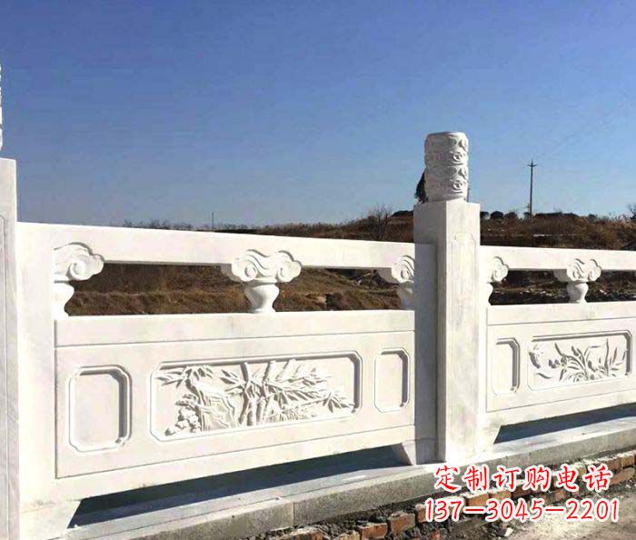 山东泰安中领雕塑汉白玉石浮雕栏板